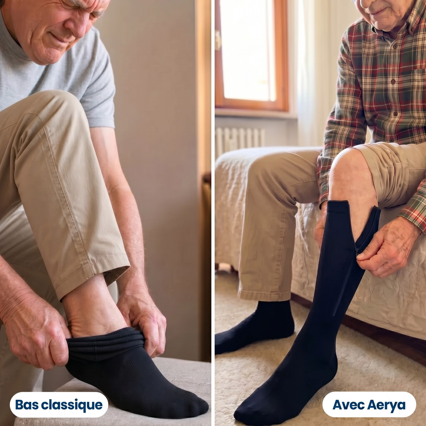 Aerya ZipFlow™ – Bas de Contention Zippés